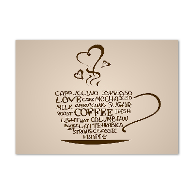 Quadro in vetro Una tazza di caffè