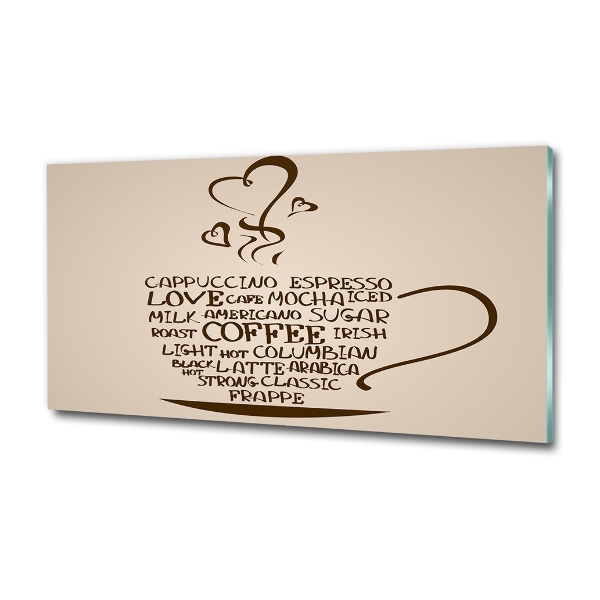 Quadro in vetro Una tazza di caffè