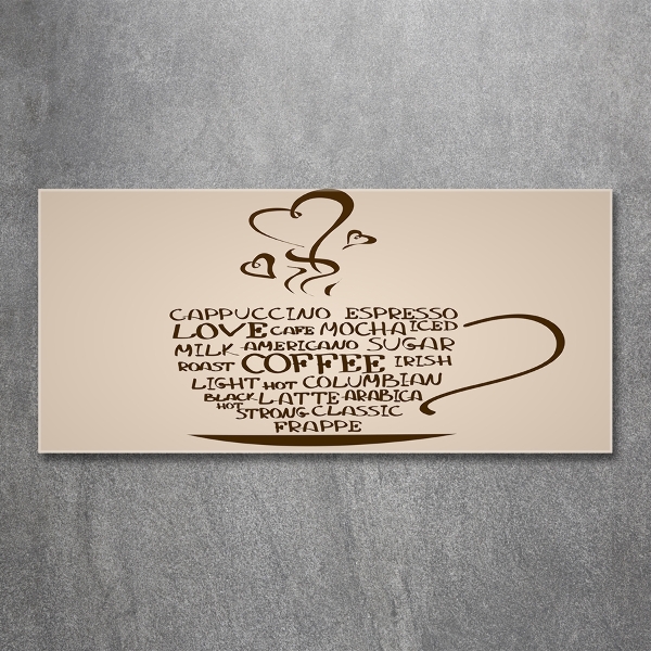 Quadro in vetro Una tazza di caffè