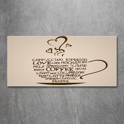 Quadro in vetro Una tazza di caffè