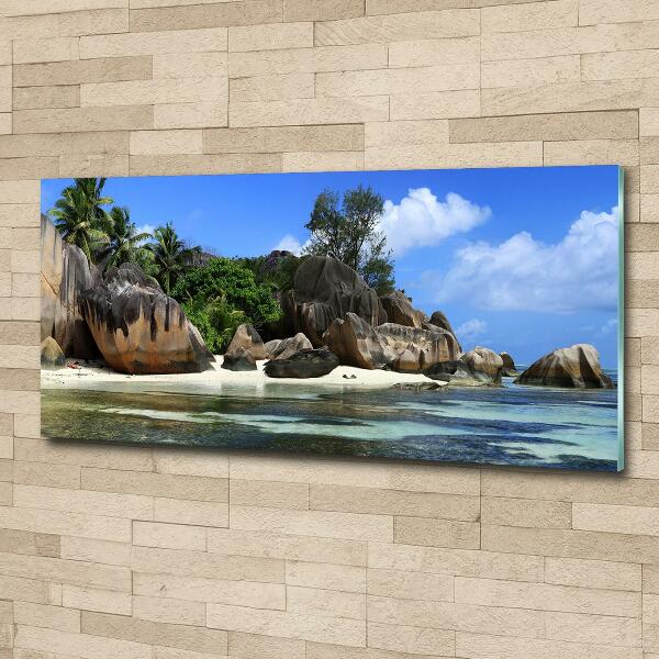 Quadro vetro Panorama delle Seychelles