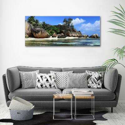 Quadro vetro Panorama delle Seychelles