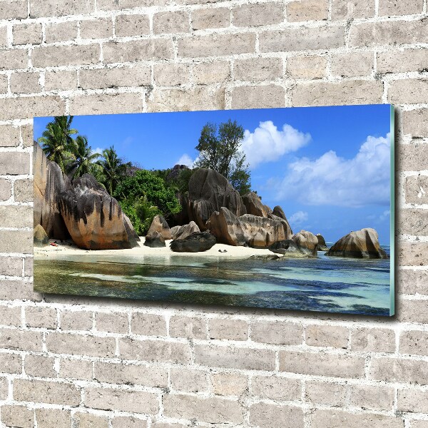 Quadro vetro Panorama delle Seychelles