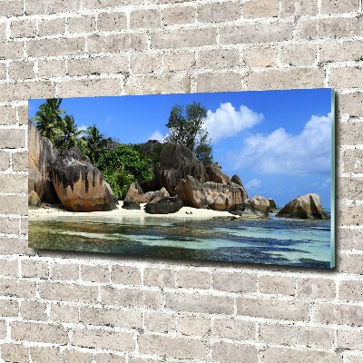 Quadro vetro Panorama delle Seychelles