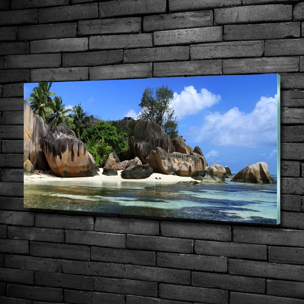Quadro vetro Panorama delle Seychelles