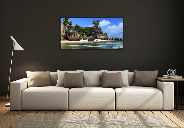 Quadro vetro Panorama delle Seychelles