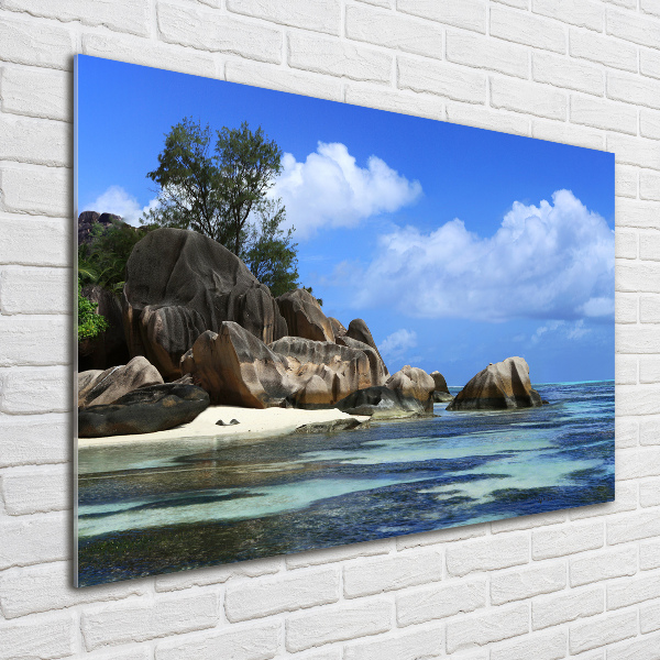 Quadro vetro Panorama delle Seychelles