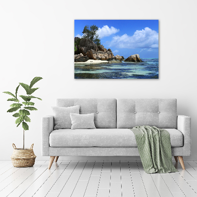 Quadro vetro Panorama delle Seychelles