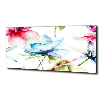 Quadro su vetro Papaveri