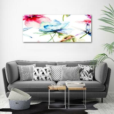 Quadro su vetro Papaveri