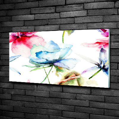 Quadro su vetro Papaveri