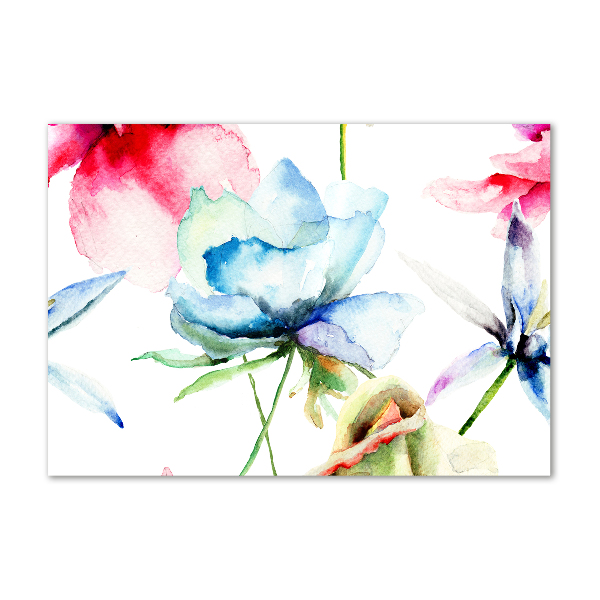 Quadro su vetro Papaveri