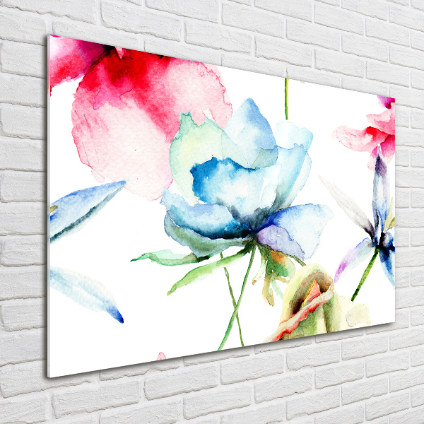 Quadro su vetro Papaveri