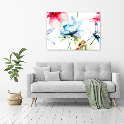 Quadro su vetro Papaveri