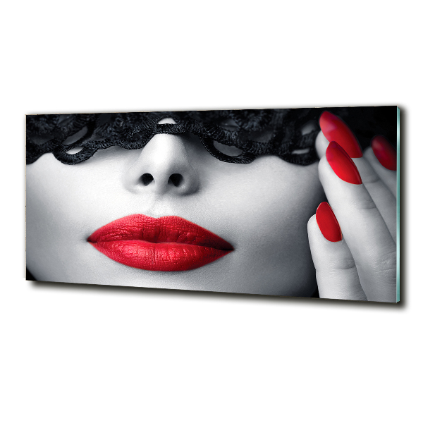 Quadro in verde Maschera di pizzo