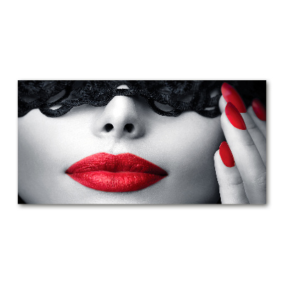 Quadro in verde Maschera di pizzo