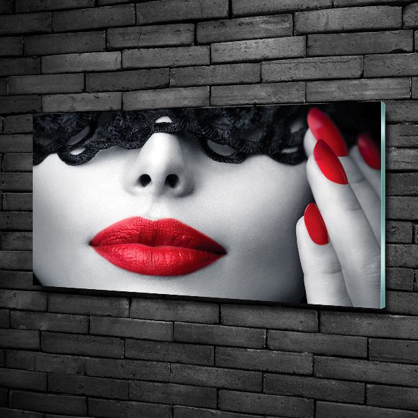 Quadro in verde Maschera di pizzo