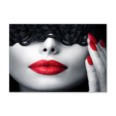 Quadro in verde Maschera di pizzo