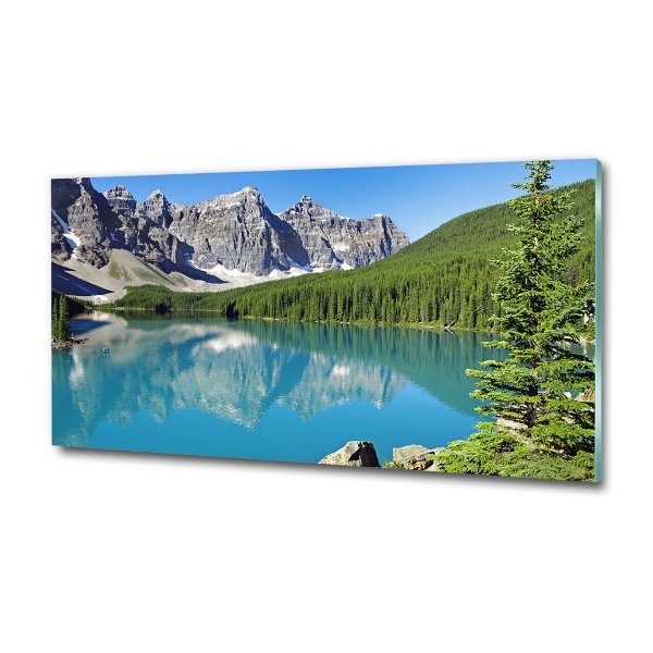 Quadro vetro Lago tra le montagne
