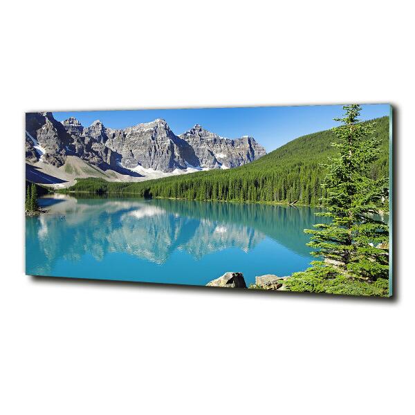 Quadro vetro Lago tra le montagne