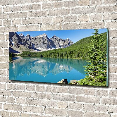 Quadro vetro Lago tra le montagne