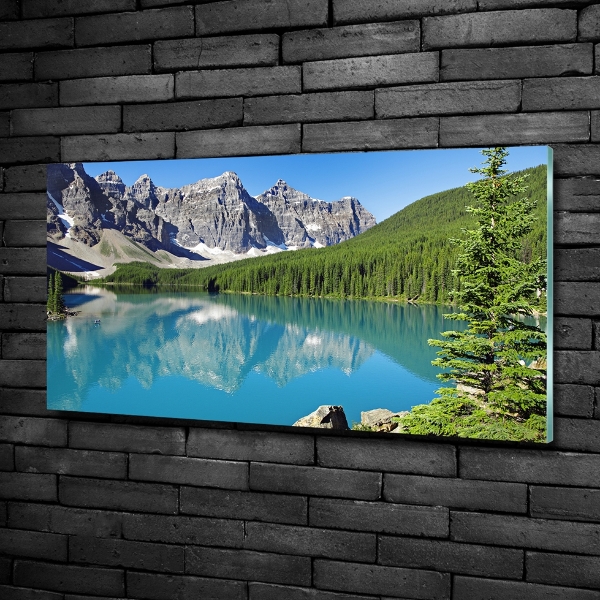 Quadro vetro Lago tra le montagne