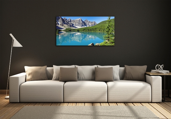 Quadro vetro Lago tra le montagne
