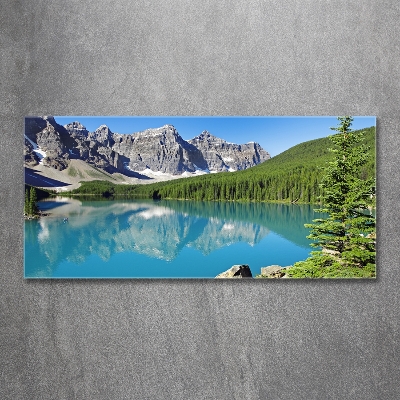 Quadro vetro Lago tra le montagne