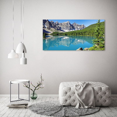 Quadro vetro Lago tra le montagne