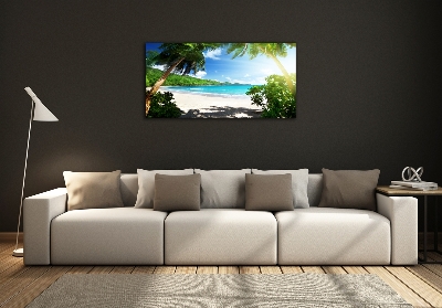Quadro su vetro Spiaggia delle Seychelles