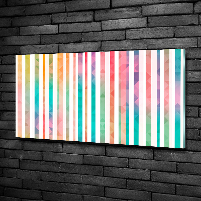 Quadro in verde Strisce arcobaleno