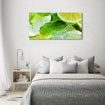 Quadro vetro Lime con ghiaccio