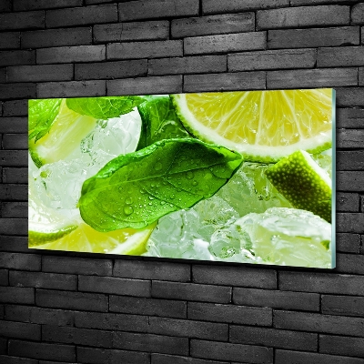Quadro vetro Lime con ghiaccio