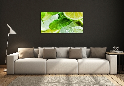Quadro vetro Lime con ghiaccio