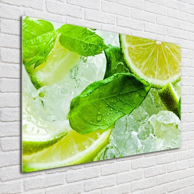 Quadro vetro Lime con ghiaccio