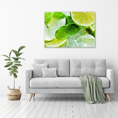 Quadro vetro Lime con ghiaccio