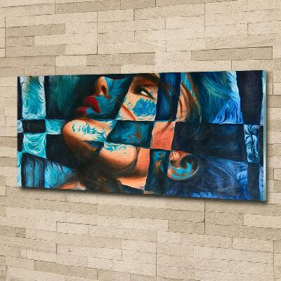 Quadro su vetro Donna astratta