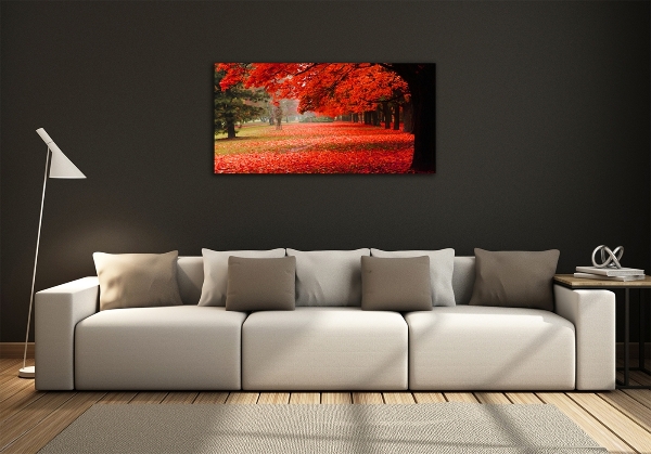 Quadro vetro Alberi in autunno