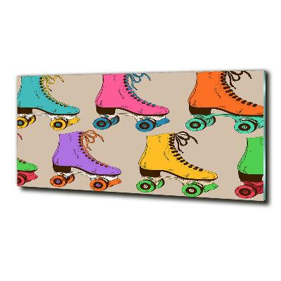 Quadro vetro Pattini a rotelle colorati