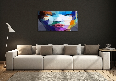 Quadro su vetro Donna astratta
