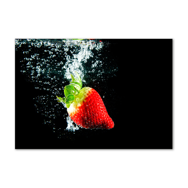 Quadro in verde Fragola sott'acqua
