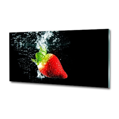 Quadro in verde Fragola sott'acqua