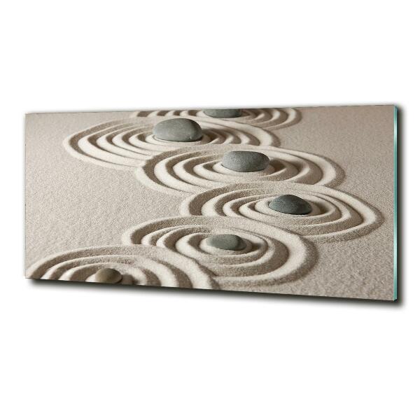 Quadro vetro Sabbia di pietre zen