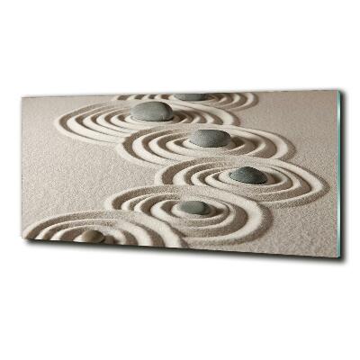 Quadro vetro Sabbia di pietre zen