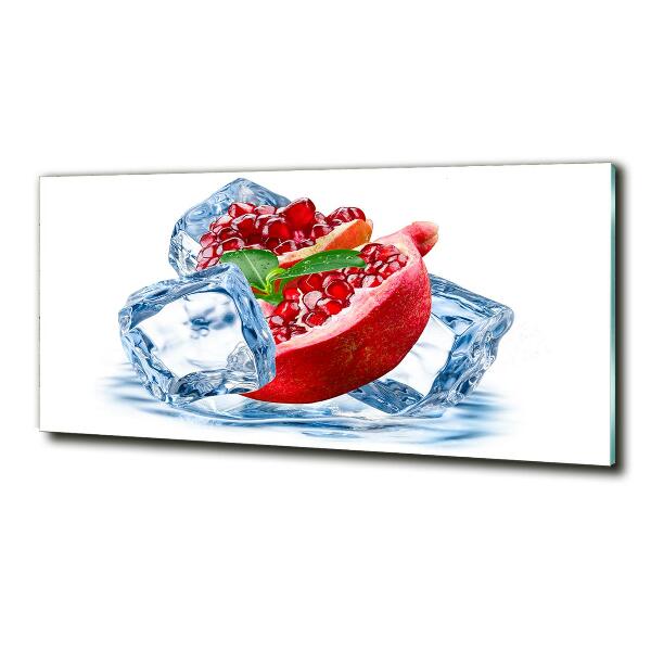 Quadro su vetro Melograno con ghiaccio