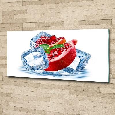 Quadro su vetro Melograno con ghiaccio