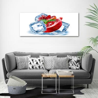 Quadro su vetro Melograno con ghiaccio