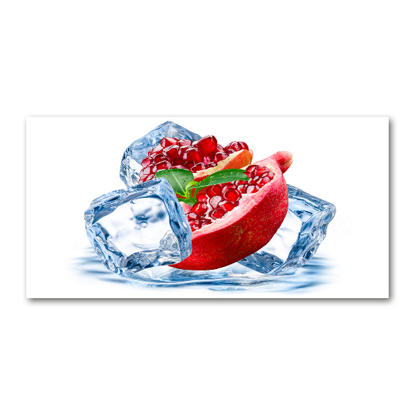 Quadro su vetro Melograno con ghiaccio