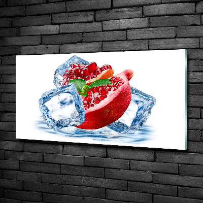 Quadro su vetro Melograno con ghiaccio