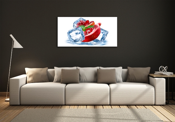 Quadro su vetro Melograno con ghiaccio